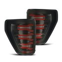 AlphaRex 21-22 Ford F-150 LUXX LED Tailights Black/Red