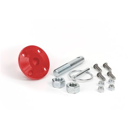 Daystar Hood Pin Kit Red Single Includes Polyurethane Isolator Pin Spring Clip and Related Hardware