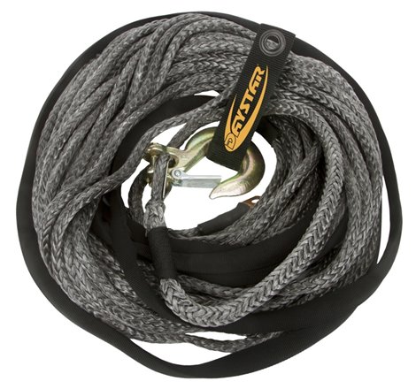Daystar 15 Foot Recovery Rope W/Loop Ends and Nylon Recovery Rope Bag 1/2 x 15 Foot Black Rope
