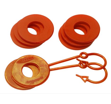 Daystar Fluorescent Orange D Ring Isolator w/Lock Washer Kit