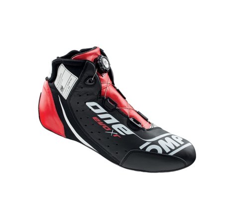 OMP One Evo X R Shoes Black/Silver/Red - Size 47 (Fia 8856-2018)