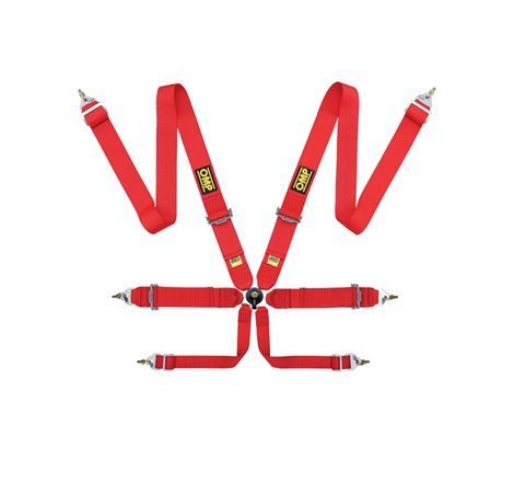 OMP First 3 Safety Harness Red