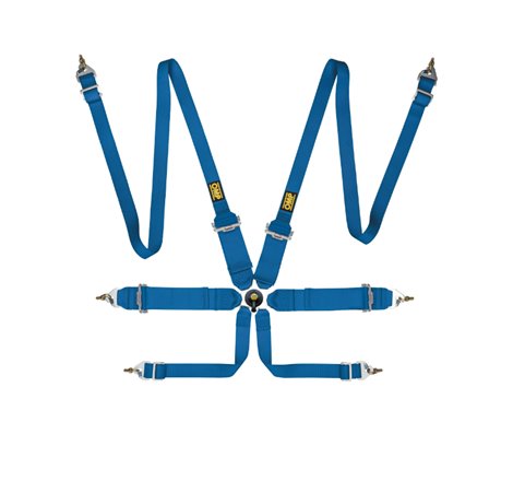 OMP First 3/2 Racing Harness Blue