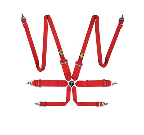 OMP First 3/2 Racing Harness Red