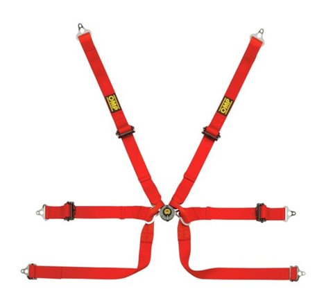 OMP Safety Harness Tecnica 2In Prototype Red Pull Up - (Fia 8853-2016)