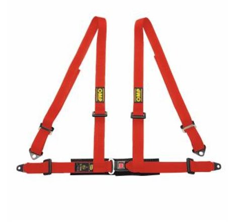 OMP 4 Point Harness - Red