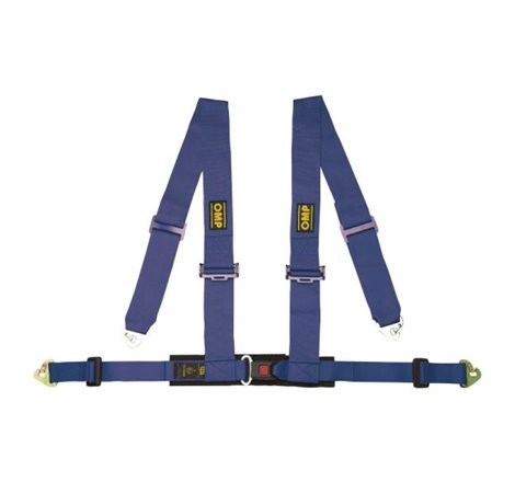 OMP Seat Belts Ece Homologated 4 Point Harness - Blue