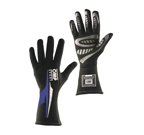 OMP Os 60 Gloves Black/- Small (Blue) (Fia/Sfi)