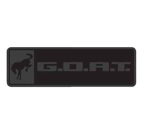 Ford Racing Bronco/Bronco Sport G.O.A.T. Badge - Black/Black