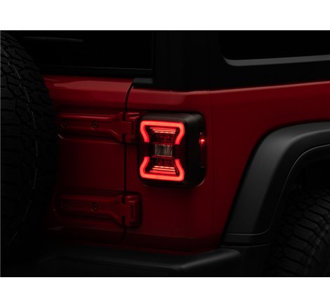 Raxiom 18-22 Jeep Wrangler JL LED Tail Lights- Black Housing - Red Lens