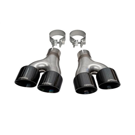 Corsa 11-21 Jeep Grand Cherokee Twin 2.5in Inlet / 4in Outlet Black PVD Pro-Series Tip Kit