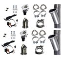 Granatelli 3.0in Alum Mild Steel Electronic Dual Slip Fit Exhaust Cutout w/Band Clamps