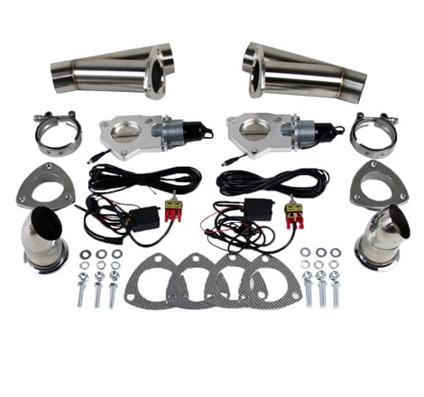 Granatelli 2.5in Stainless Steel Electronic Dual Exhaust Cutout