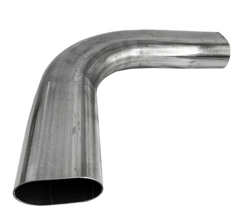 Granatelli 3in Oval Stainless Steel Horizontal 90 Deg Bend 4.5in Bend Radius Tubing