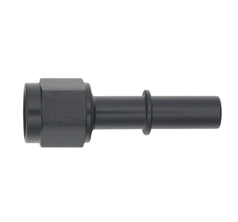DeatschWerks 6AN Female Flare Swivel to 3/8in Male EFI Quick Disconnect - Anodized Matte Black