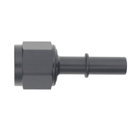 DeatschWerks 8AN Female Flare Swivel to 3/8in Male EFI Quick Disconnect - Anodized Matte Black