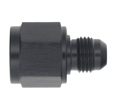 DeatschWerks 8AN Female Flare to 6AN Male Flare Reducer - Anodized Matte Black