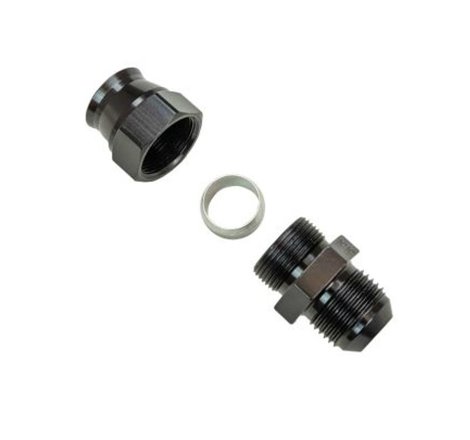 Moroso Aluminum Fitting Adapter 10AN Male to 5/8in Tube Compression - Black