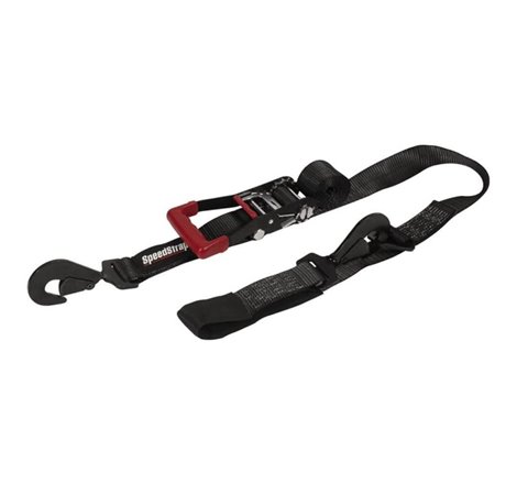 SpeedStrap 2In x 8Ft Ratchet Tie Down w/ Flat Snap Hooks & Axle Strap Combo, Made in the USA