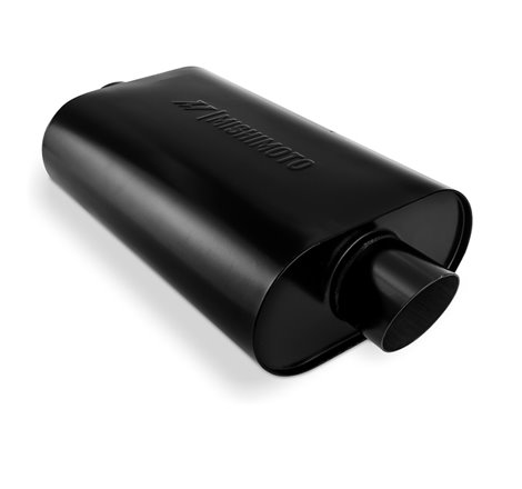 Mishimoto Muffler with 3in Center Inlet/Outlet - Angled Tip - Black