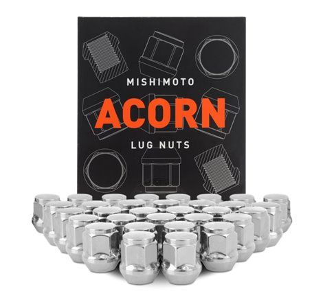 Mishimoto Steel Acorn Lug Nuts M14 x 1.5 - 32pc Set - Chrome