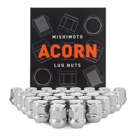 Mishimoto Steel Acorn Lug Nuts M14 x 1.5 - 32pc Set - Chrome