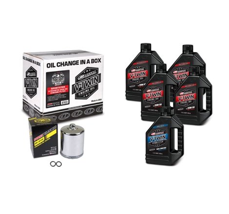Maxima V-Twin Oil Change Kit Synthetic w/ Chrome Filter Sportster