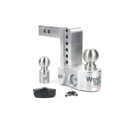 Weigh Safe 6in Drop Hitch w/Built-in Scale & 2in Shank (10K/12.5K GTWR) - Aluminum