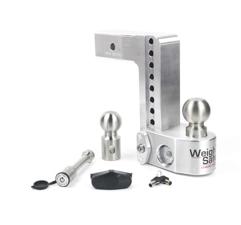Weigh Safe 8in Drop Hitch w/Built-in Scale & 2.5in Shank (10K/18.5K GTWR) w/WS05 - Aluminum