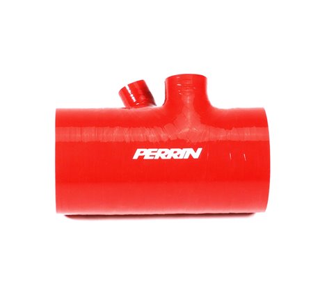 Perrin 2022+ Subaru WRX Red 3in Turbo Inlet Hose w/ Nozzle (Short)