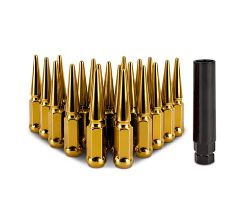 Mishimoto Steel Spiked Lug Nuts M12x1.5 20pc Set - Gold