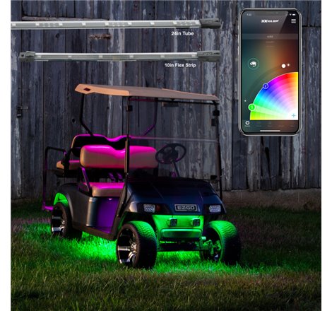 XK Glow LED Golf Cart Accent Light Kits XKchrome Smartphone App