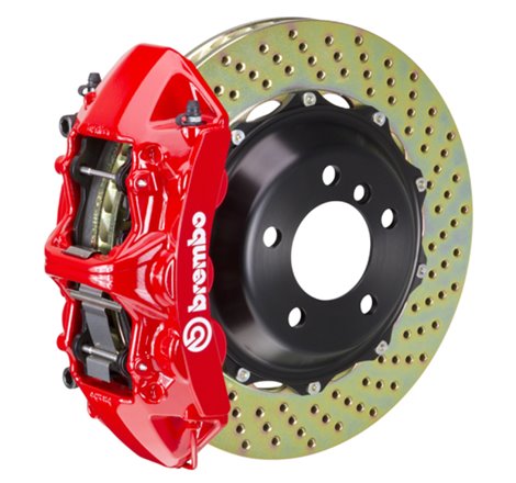 Brembo 14-15 IS250/IS250 F-Sport Exc AWD Fr GT BBK 6Pis Cast 380x32 2pc Rotor Drilled-Red