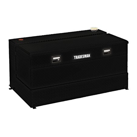 Tradesman Aluminum L-Shape Liquid Storage Tank Combo (48in. / 80 Gallon Capacity) - Black