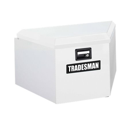 Tradesman Steel Trailer Tongue Storage Box (16in.) - White