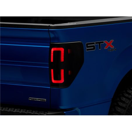 Raxiom 09-14 Ford F-150 Styleside Axial Series LED Tail Lights w/ Halo- Blk Housing (Smoked Lens)