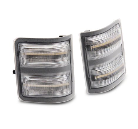 Raxiom 11-16 Ford F-250/F-350 Super Duty Axial LED SEQL Switchback Side Mirror Marker Lamps- Clear
