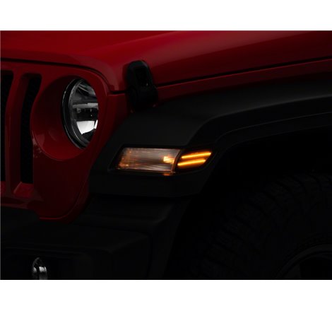 Raxiom 18-23 Jeep Wrangler JL Axial Series LED Fender Flare Marker Lights- Smoked