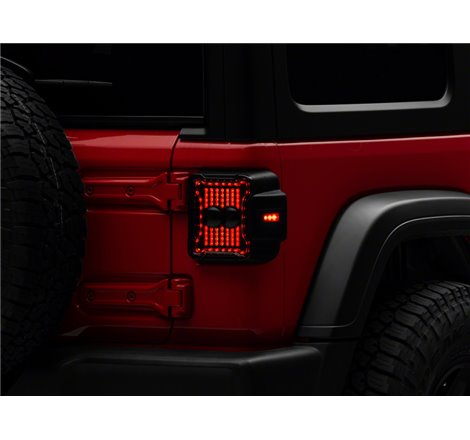 Raxiom 18-23 Jeep Wrangler JL Axial Series Linear LED Tail Lights- Blk Housing (Smoked Lens)