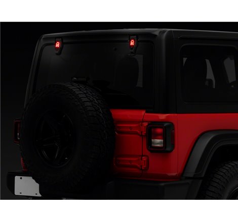 Raxiom 18-23 Jeep Wrangler JL Axial Series Rear Window Glass Hinge LED Lights
