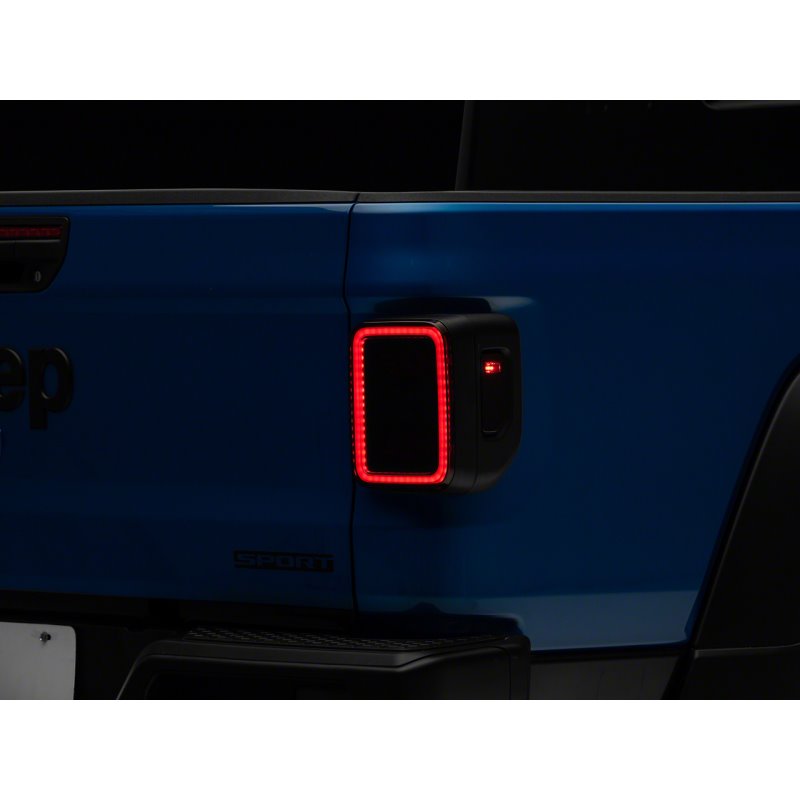 Raxiom 20-23 Jeep Gladiator JT LED Tail Lights- Blk Housing (Smoked Lens)