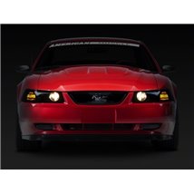 Raxiom 99-04 Ford Mustang Axial Series Projector Headlights- Blk Housing (Smoked Lens)