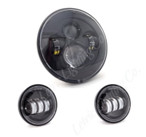 Letric Lighting 7in Led Hdlght W/Pass Lmps Blk