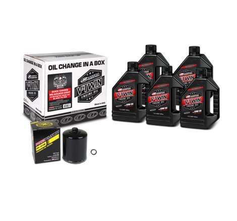 Maxima V-Twin Quick Change Kit Synthetic w/ Black Filter Milwaukee-Eight