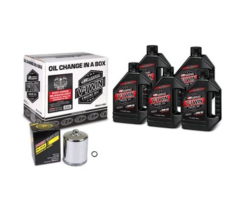 Maxima V-Twin Quick Change Kit Synthetic w/ Chrome Filter Milwaukee-Eight