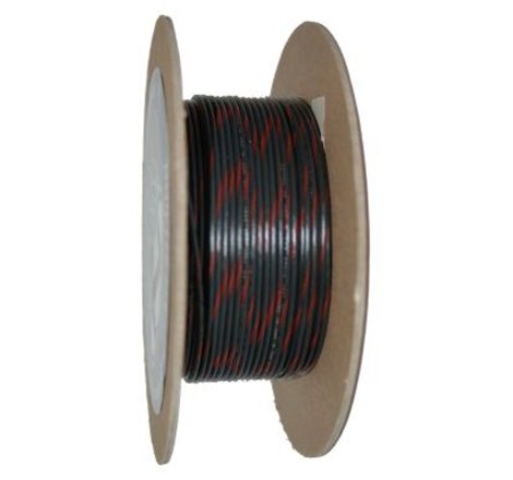 NAMZ OEM Color Primary Wire 100ft. Spool 18g - Black/Red Stripe