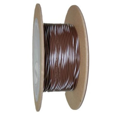 NAMZ OEM Color Primary Wire 100ft. Spool 18g - Brown/White Stripe