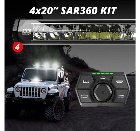 XK Glow SAR360 Light Bar Kit Emergency Search and Rescue Light System (4) 20In