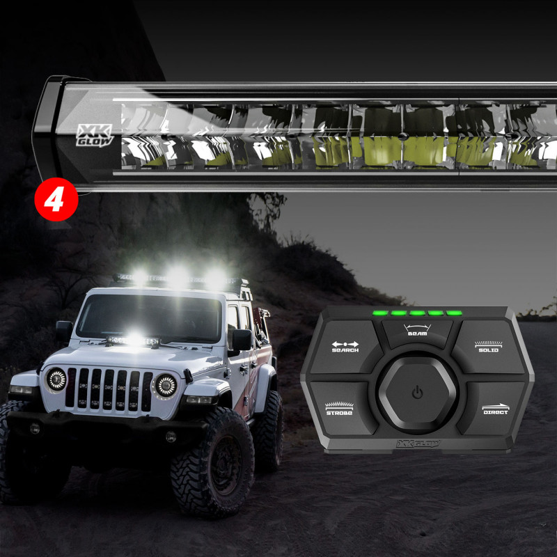 XK Glow SAR360 Light Bar Kit Emergency Search and Rescue Light System (4) 36In