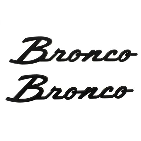 Ford Racing 2021+ Bronco Classic Script Fender Badges - Matte Black (Pair)